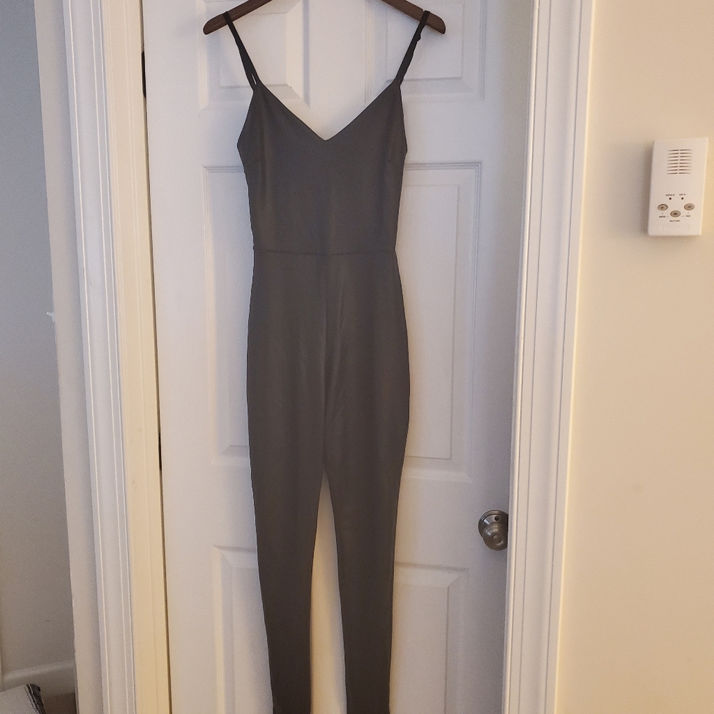 Vegan leather jumpsuit